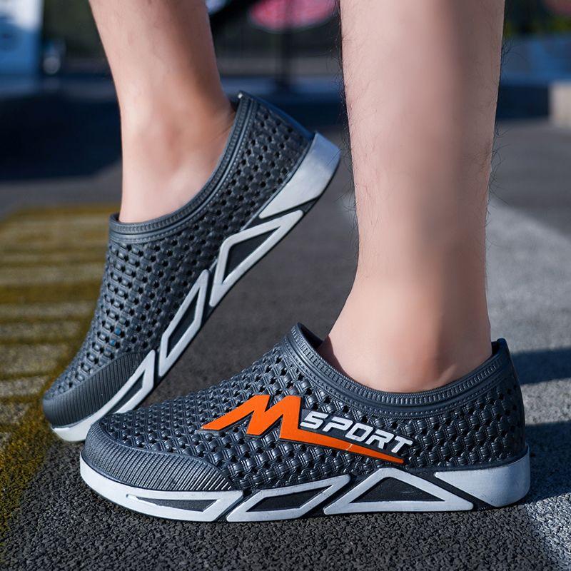 Men's Summer Sandals 2024 Luxury Barefoot Loafers For Men Comfortable Soft PVC Beach Aqua Water Casual Outdoor Fashion Shoes