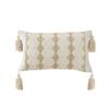 New Rustic Retro Lumbar Pillow Cover with Tassels Cotton Linen Cushion Covers Decorative Pillowcase Farmhouse Decor