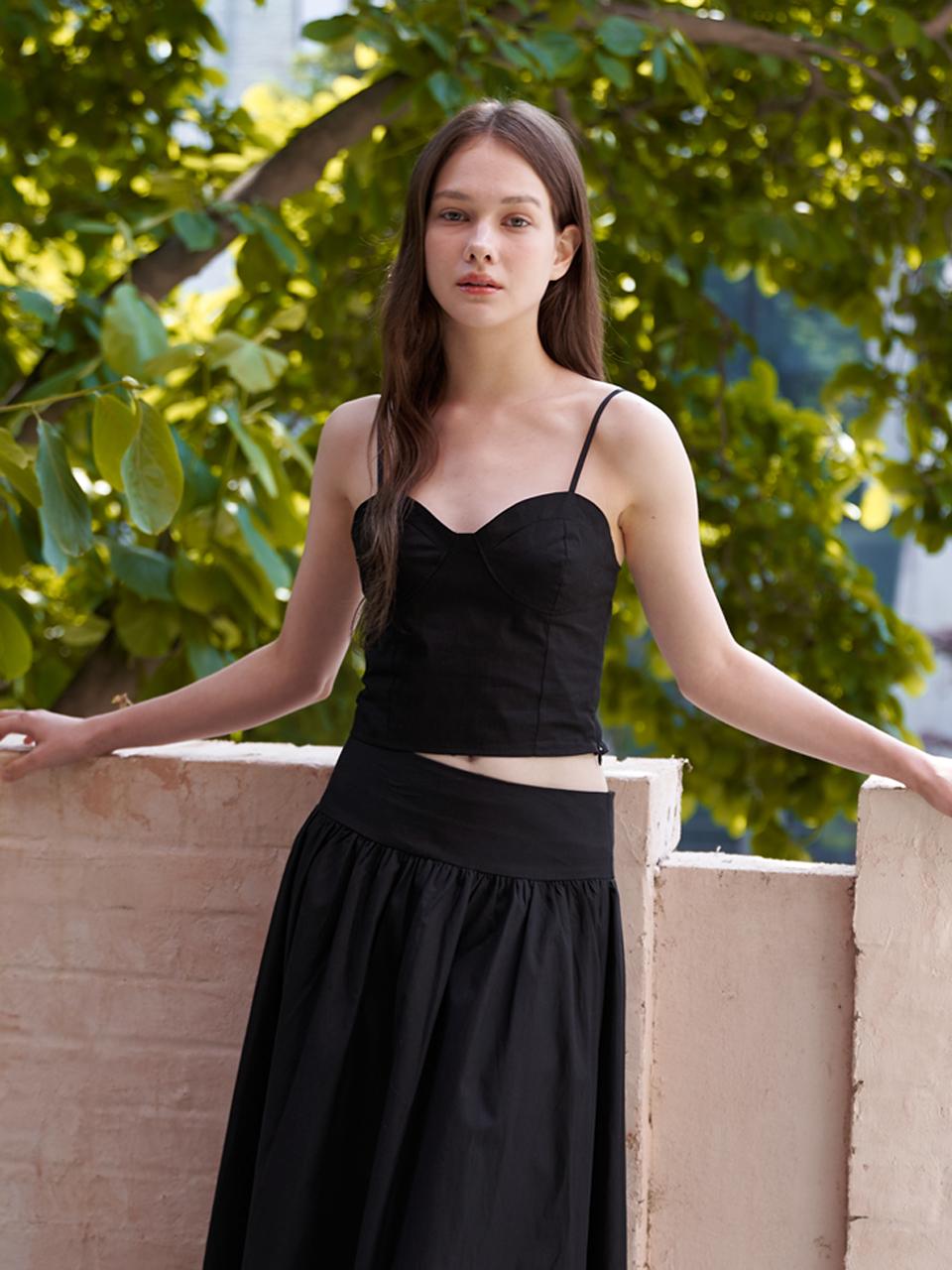 Kinder Baby Classic Bustier Blouse Top - Black S
