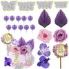 27-Piece Christmas & Halloween Flower Cake Decoration Set