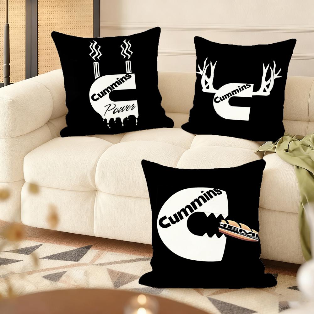 Gas Fueled Engine C-Cumminss Cushion Cover Soft Short Plush Pillow Cover Smooth Cozy Texture Aesthetic Cushion Case Home Decor