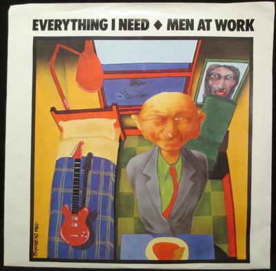 7-Zoll Schallplatte MEN AT WORK - Everything I Need 3804929 Columbia 1985 US Rock Gebraucht