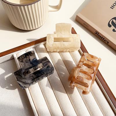 Marble Pattern Rectangular Hair Clips Elegant Women Simple Grab Cawl Clips Fashion Shark Clip for Girls Hair Accessories