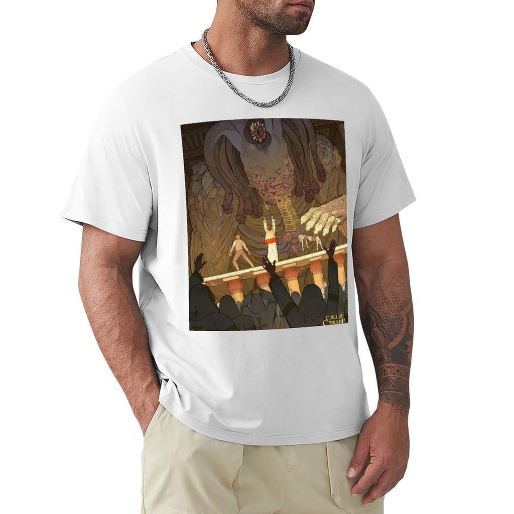 Masks of Nyarlathotep The Black Pharaoh Art by Andrey Fetisov TShirt Vintage Style Printed Top