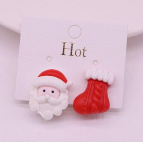 Kids' Christmas Cartoon Princess Clip-On Earrings: Cute, No Piercing Needed