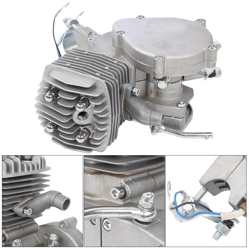 Fahrradmotor-Handstück, 2-Takt, 80 cc, Benzinmotor, Luftzylinder, Verbrennungsmotor, Silber