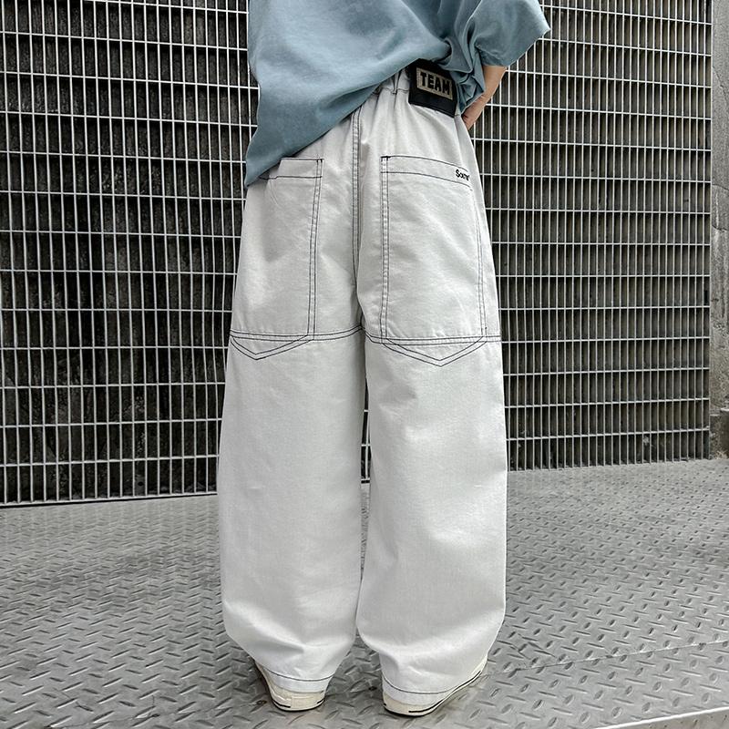 Children Fashion Spring Straight Pants for Boys Brief Casual Beige Trousers Teenager Kids Luxury Clothing High Quality
