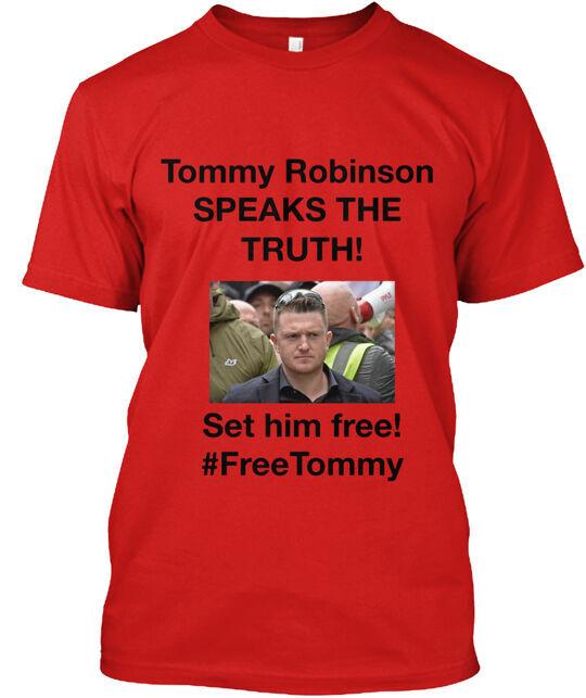 Show Your Support For Tommy Robinson T-Shirt Made in the USA Size S to 5XL Unisex T-Shirt S