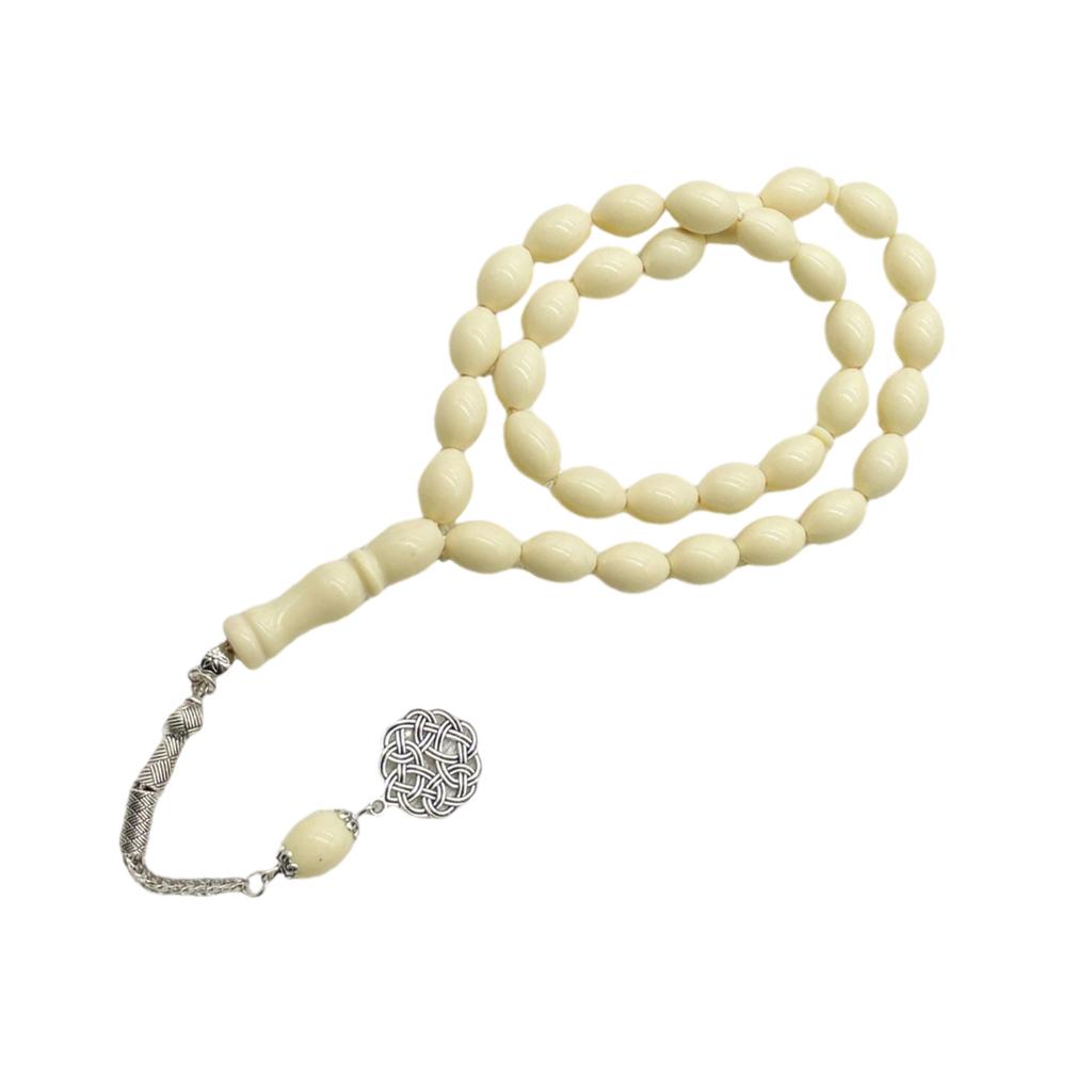 Acrylic Muslims Prayer Beads Oval Ergonomic Design Rosary Bracelet For Daily Worship And Meditation Comfortable Grip