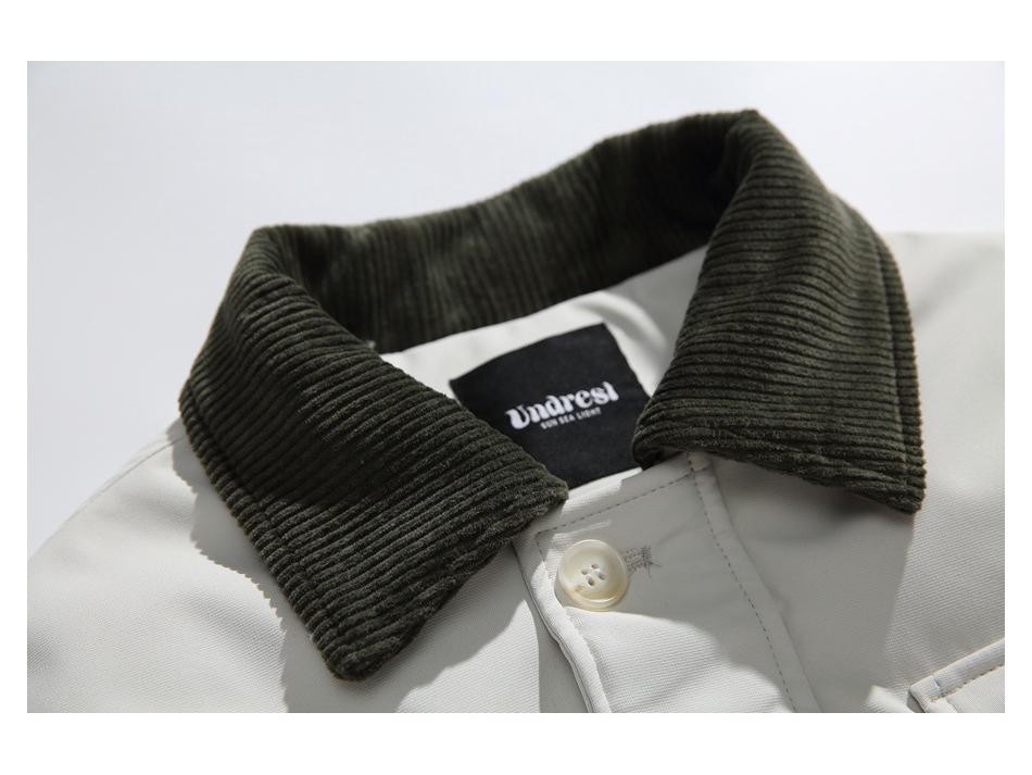 UNDREST Men's Winter Patchwork Down Jacket - Warm, Loose Fit with Lapel Design YR10