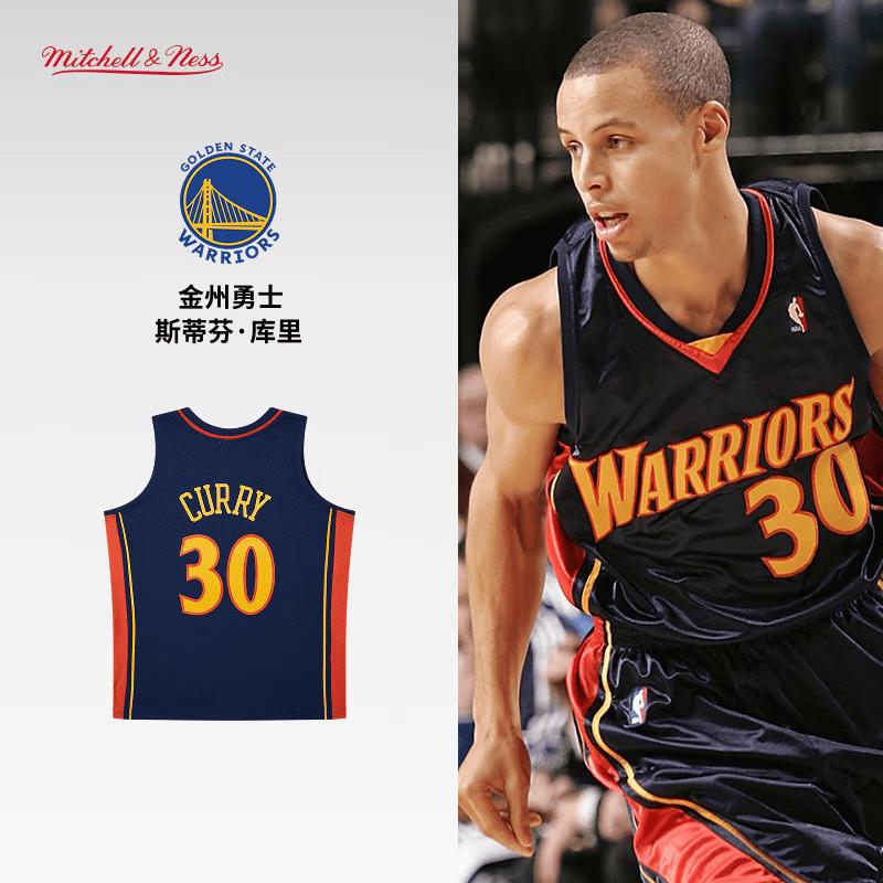 NBA Official Mitchell & Ness Warriors Stephen Curry 2009-10 Season Basketball Jersey