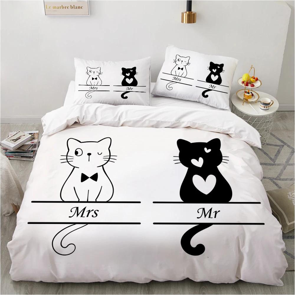 Comforter Animal Kitty Lovely Pet Pink Cat Cartoon Polyester Simple Style Theme Bedroom Decorations Children Girl