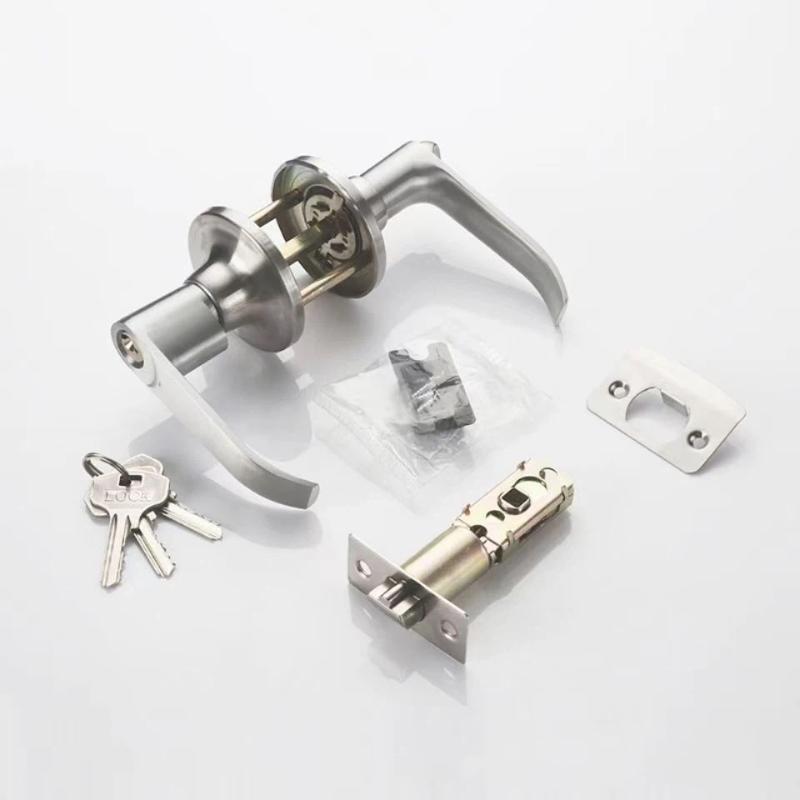 Door Handle Lock Round Entry Security Privacy Sliding Front Doors Entrance Keyed Locks For Bedroom Living Room Household