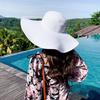 oversized brim straw hat women's summer seaside sunshade sun protection hat outdoor travel vacation beach hat summer hat women's