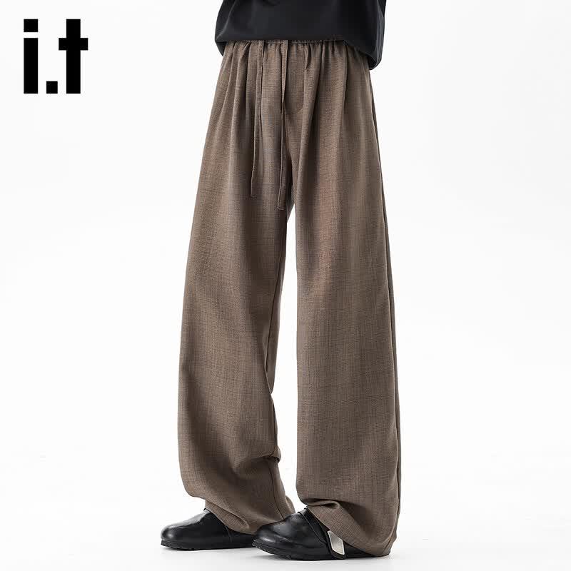 izzue it Men's Cooling Ice Silk Straight Leg Casual Pants