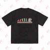 Evolution Of Drummer Vintage Music Short Sleeve Tee 100% Cotton T-Shirt