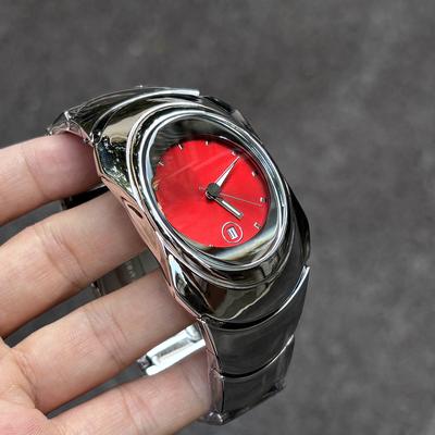 Black Personalize Y2k Dial Quartz Watch Mens Special Blade Creative Alien Shape Steel Fashion Unique Steel Men Watch AAA Clock