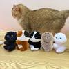 Kawaii Black Cat Plush Doll Keychain Pendant Toy Cartoon Stuffed Kitty Clip Ornament Bag Decoration Doll Keychain Ornament for Kids