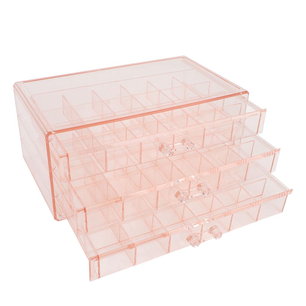 Jewelry Box 3 Layer 72 Cells Antioxidant Acrylic Clear Jewelry   for Earring Necklace
