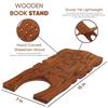 Wooden Hand Carved Holy Book Stand Brown 15x7 inch