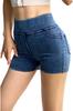 VEROMAN Short Gym Denim Size Leggings, Pants, Training, Yoga, Style, Ppi-lef085 (Blue, S)