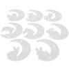 8 Stück Silikon Mondform DIY Basteln Mond Hase Katze Anhänger Silikonform