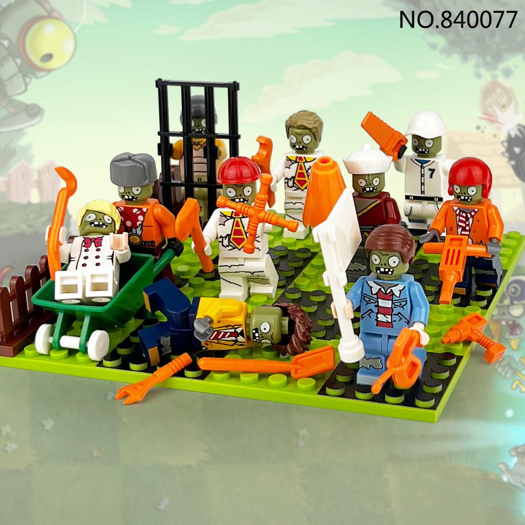 Vs Zombies Plants Building Blocks Bricks Construction Toy Garden Game Model Doll