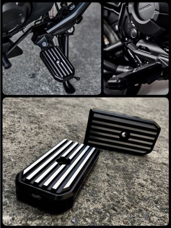 Honda Reble 250/500 Shredded Aluminum Footrest Cover RB0018 Diablo Custom Works Footrest moped set/Front For Rebel 300 & 500