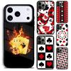 Poker Playing Card Phone Case for iPhone 17 16 15 Pro Max Air 14 13 12 11 Plus Shockproof Capa Cover