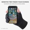 Gobygo Fall Winter Second Finger Gloves Half Finger Touch Screen Windproof Anti-Slip Padded Warm Fishing Cycling Gloves Unisex