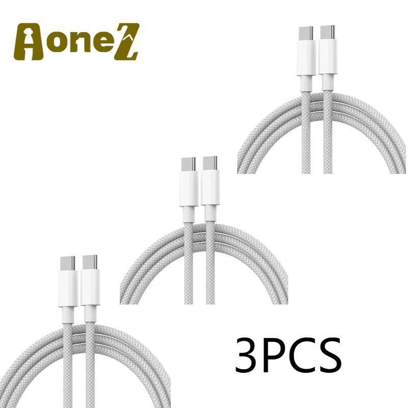 Usb C To Type C Fast Charging PD 60W Mobile Phone Date Cable For Iphone15 17 Android Samsung Huawei Type C Braided Charger Cable
