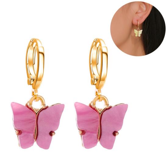 

Сладкие женщины ярких цветов акриловые бабочки висячие серьги Huggie ювелирный подарок