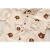 Spring Autumn Children Outfit Boys Clothing Set Full Print Cartoon Bear Shirt and Jeans 2Pcs Suit for Kids