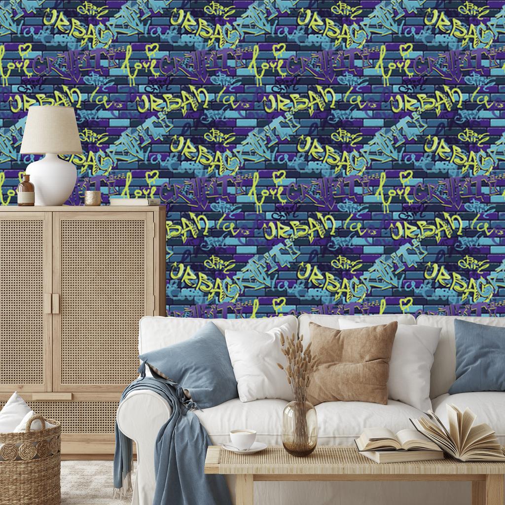 Graffiti wallpaper for living room and bedroom 50x1000