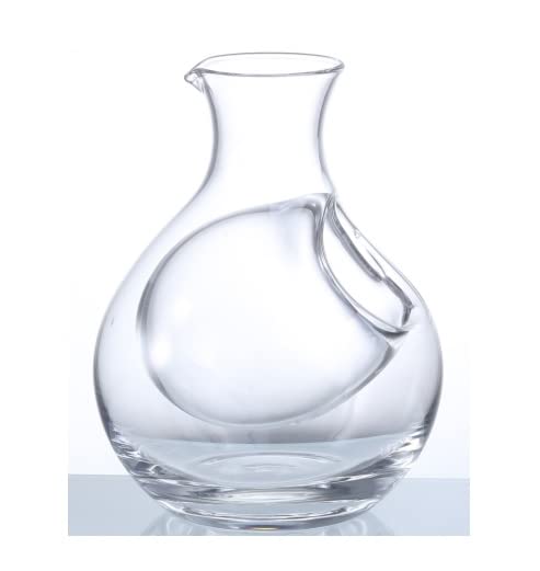 Glass Sake Carafe with Ice Pocket, 200cc, Dishwasher Safe