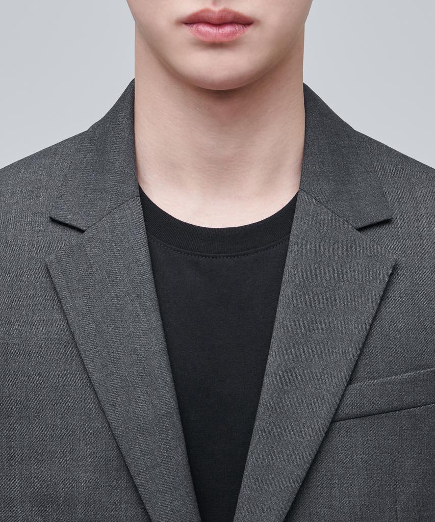Musinsa Standard Wool Blend Oversized Blazer [Medium Grey]