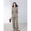Women's Elegant Commuter Wide-Leg Pants Two-Piece Set