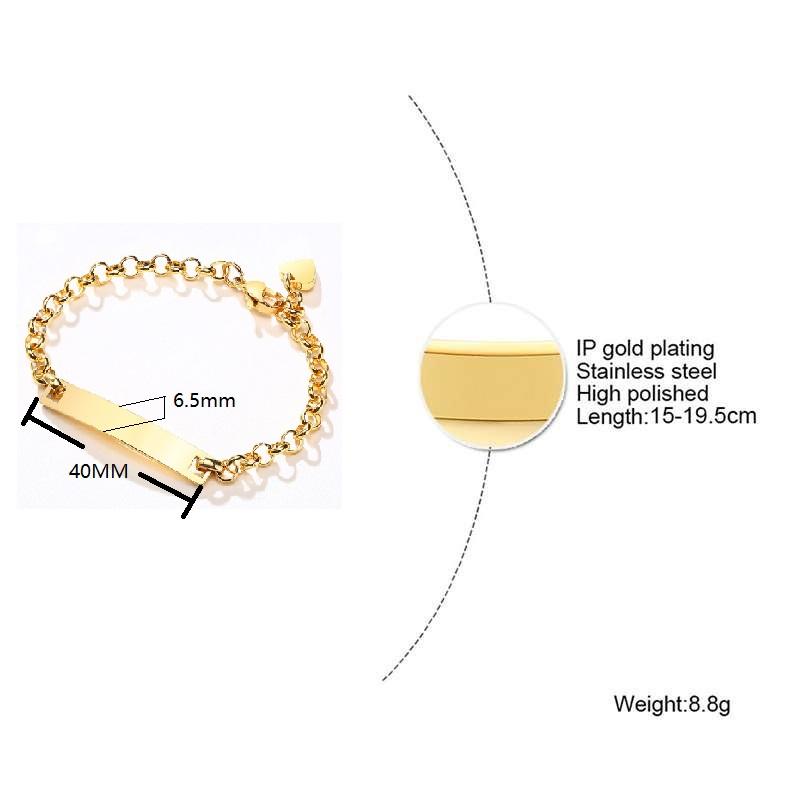 Free Customized Medical Bracelet for Women Customized Name Date Chain Bracelets Hypoallergenic Stainless Steel Jewelry Gift