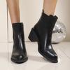 Damen British Casual Blockabsatz Stiefel mit spitzer Zehenpartie
