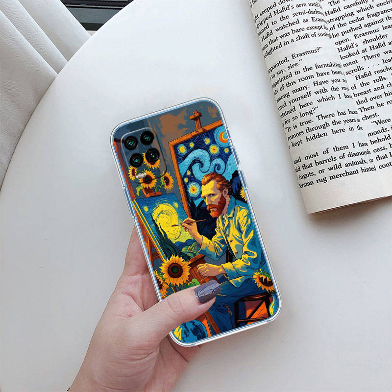 IR27 Starry Night Van Gogh Case for Motorola E22S E7 G6 G7 G8 G9 Plus Power Play G10 G20 G04 E30 E40 E22 E20 E13 E15 G22 G23 G05 G75 G35 G55