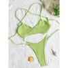 Tummy Cut Out Wrinkled One Piece Swimsuit Women Swimwear Female Cross Back High Leg Cut Bather Bathing Suit Swim