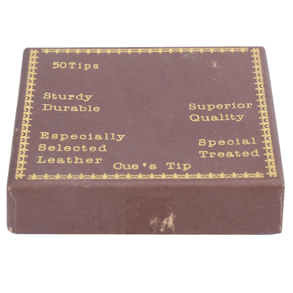 50pcs/box 12mm Cue Tips Kit Snooker Red Leather Cue Stick Tips for Pool Eight Nine Ball