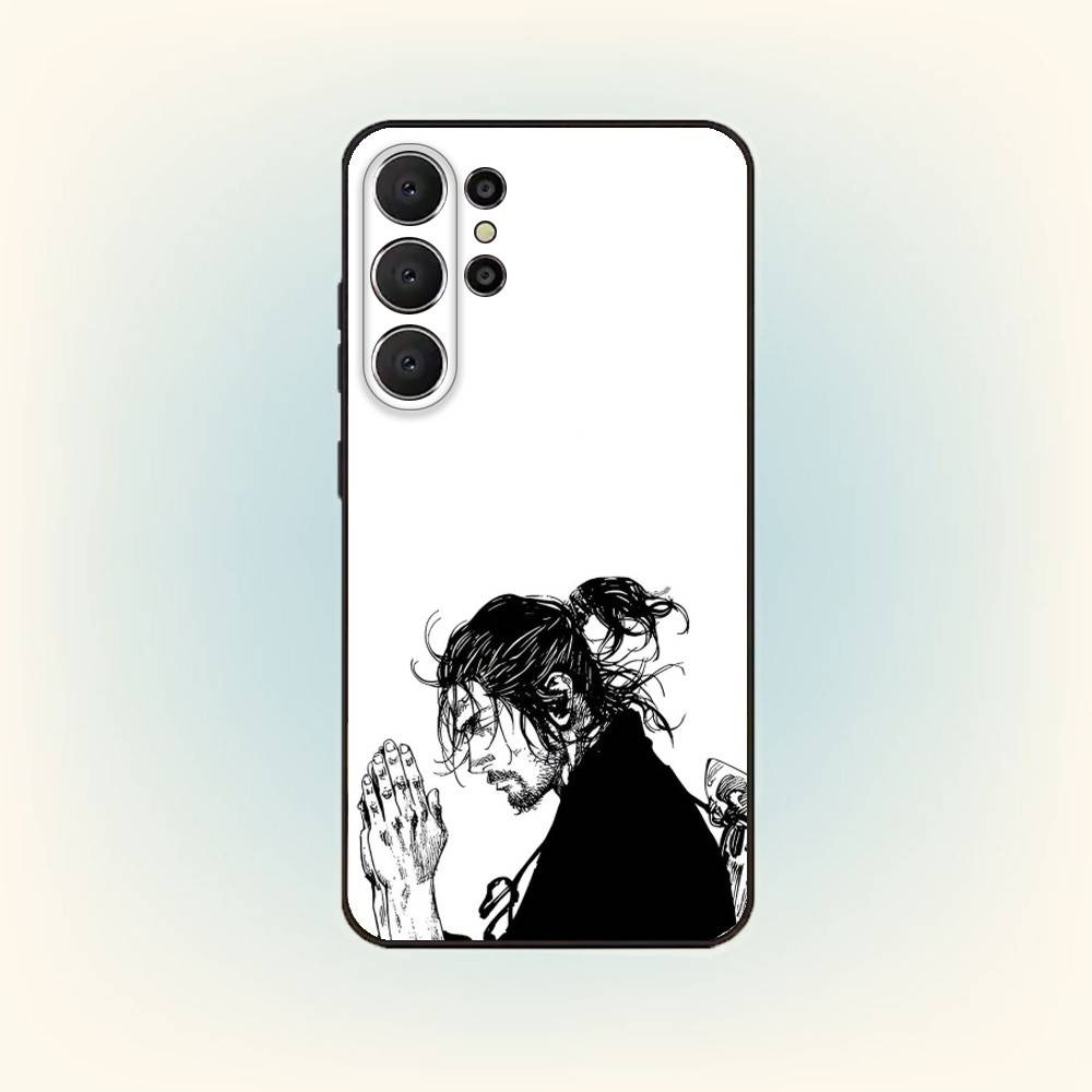 Vagabond M-Miyamoto M-Musashi Fodral För Samsung S26,S25,24,23,22,30,21,10,9,Ultra,Plus,Lite,Svart Mjukt Fodral