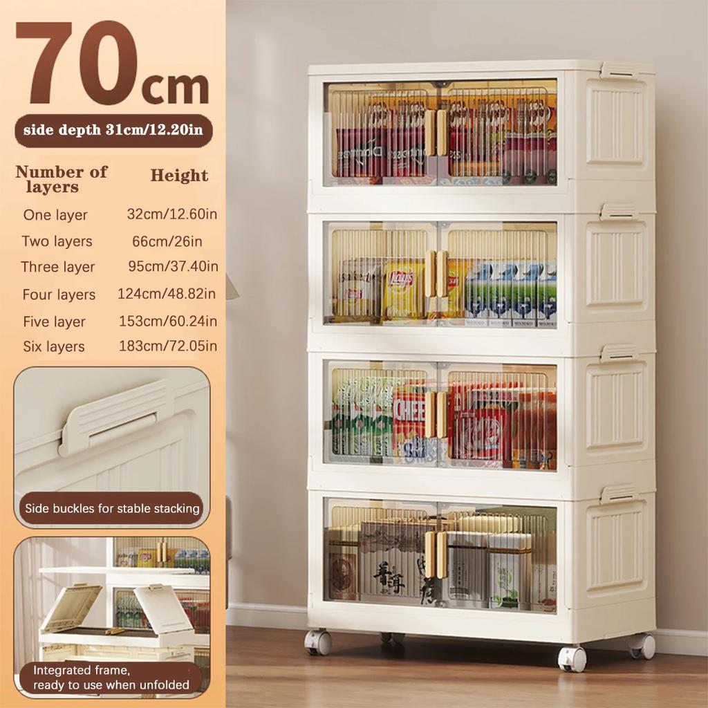 Skládací úložná skříňka 1-6 polic s kolečky Velkokapacitní úložná skříň Úložný box Organizér na oblečení Úložný kontejner