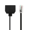 4P4C Standard Telephone Line 2 Female To 1 Male Splitter Cord Extension Cable Cords Line