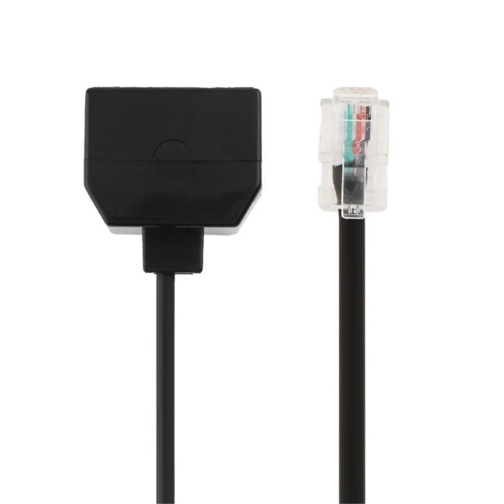 4P4C Standard Telephone Line 2 Female To 1 Male Splitter Cord Extension Cable Cords Line