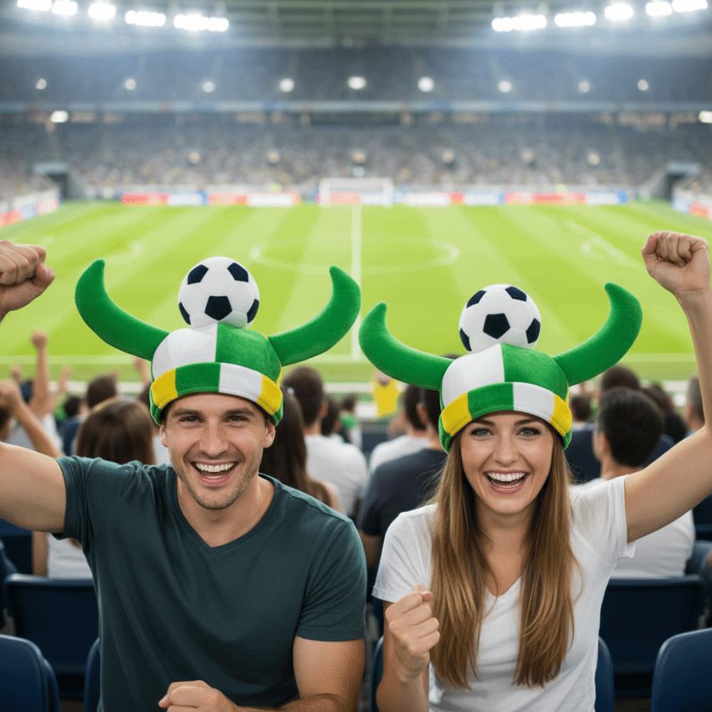Vibrant Colors Soccer Fan Horn Hat Carnival Party Headwear  Family Gathering Fun