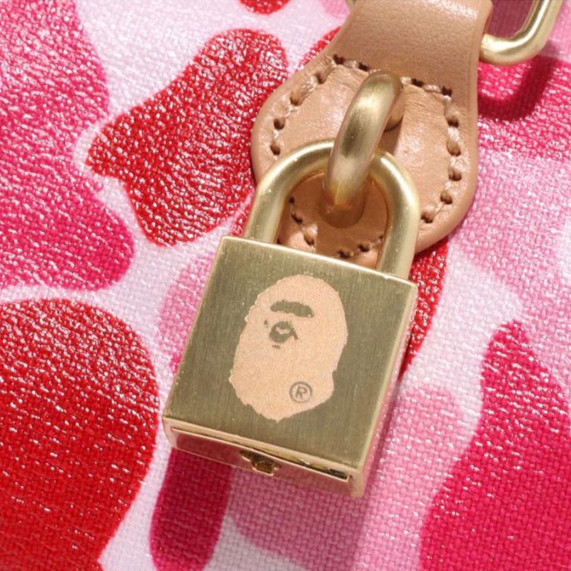 New A BATHING APE PVC Shoulder Bag, Crossbody Bag, Handbag Mini Women's Pink/Green 1L30290001