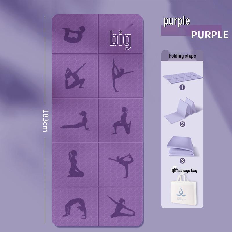 Portable Foldable Yoga & Fitness Mat: Non-slip, Thickened, Ideal for Camping, Naps, and Children's Play