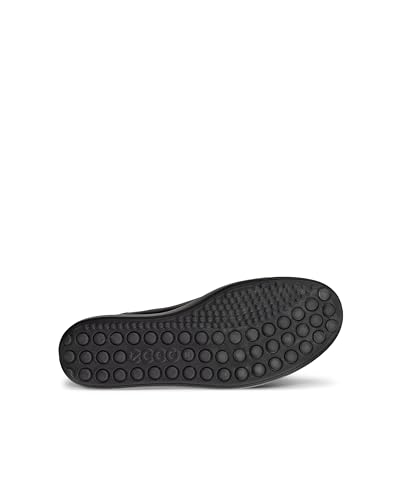 ECCO SOFT 7 W Damen Echtleder Schnürschuhe mit seitlichem Reißverschluss, Schwarz/Schwarz, Größe 24.0 cm, 3E